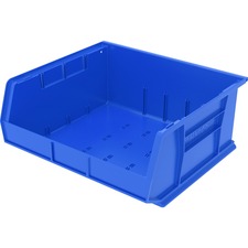 Bins, Unbreakable/Waterproof, 16"x14-1/2"x7", Blue