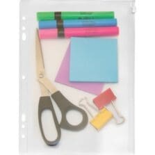 Binder Pouch, 7-Hole Punched, 11"x8-1/2", Clear