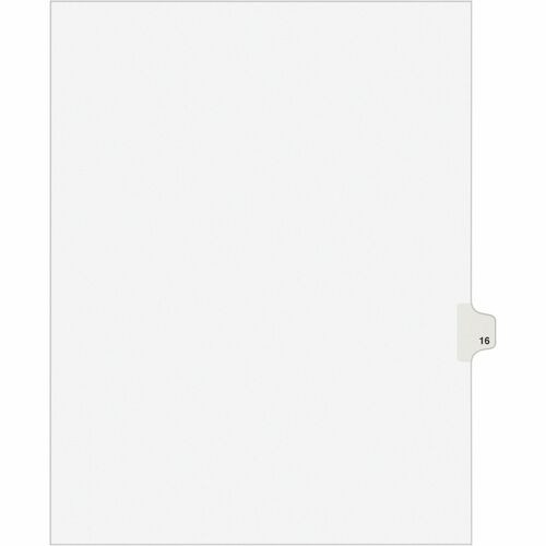 PREPRINTED LEGAL EXHIBIT SIDE TAB INDEX DIVIDERS, AVERY STYLE, 10-TAB, 16, 11 X 8.5, WHITE, 25/PACK, (1016)