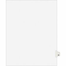 Index Divider, "22", Side Tab, 8-1/2"x11", 25/PK, White