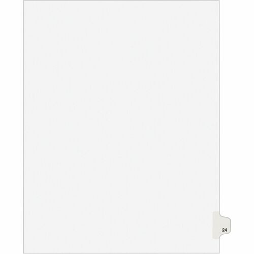 PREPRINTED LEGAL EXHIBIT SIDE TAB INDEX DIVIDERS, AVERY STYLE, 10-TAB, 24, 11 X 8.5, WHITE, 25/PACK, (1024)