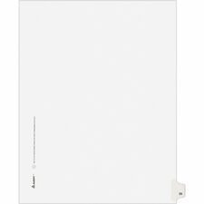 Index Divider, "25", Side Tab, 8-1/2"x11", 25/PK, White