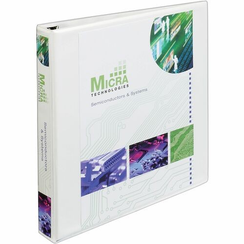 HEAVY-DUTY VIEW BINDER WITH DURAHINGE, ONE TOUCH EZD RINGS AND EXTRA-WIDE COVER, 3 RING, 1" CAPACITY, 11 X 8.5, WHITE, (1318)