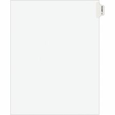 Index Dividers, "U", Side Tab, 8-1/2"x11", 25/PK, WE