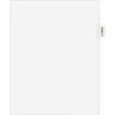 Index Dividers, "W", Side Tab, 8-1/2"x11", 25/PK, WE