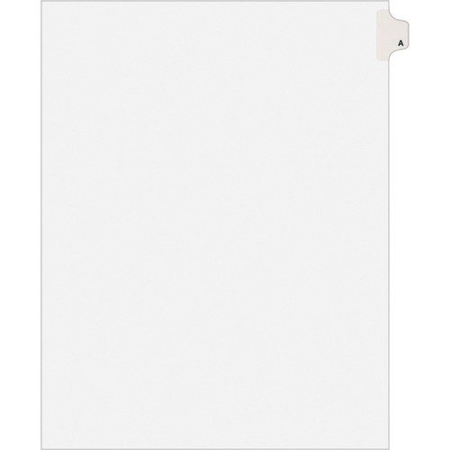 PREPRINTED LEGAL EXHIBIT SIDE TAB INDEX DIVIDERS, AVERY STYLE, 26-TAB, A, 11 X 8.5, WHITE, 25/PACK, (1401)