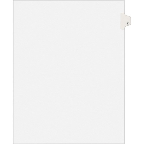 PREPRINTED LEGAL EXHIBIT SIDE TAB INDEX DIVIDERS, AVERY STYLE, 26-TAB, C, 11 X 8.5, WHITE, 25/PACK, (1403)