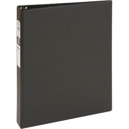 ECONOMY NON-VIEW BINDER WITH ROUND RINGS, 3 RINGS, 1" CAPACITY, 11 X 8.5, BLACK, (3301)