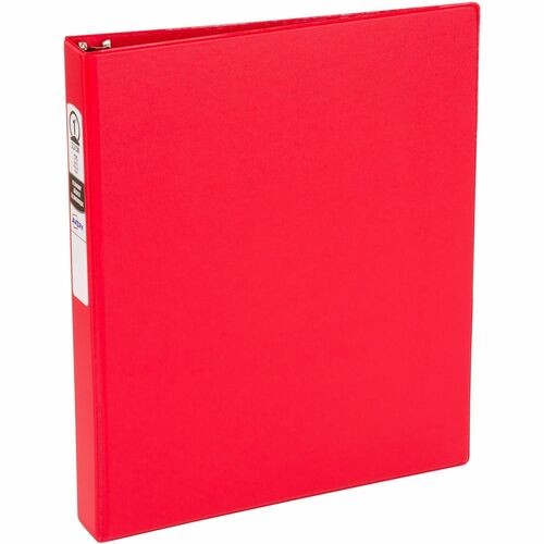 ECONOMY NON-VIEW BINDER WITH ROUND RINGS, 3 RINGS, 1" CAPACITY, 11 X 8.5, RED, (3310)