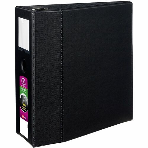 DURABLE NON-VIEW BINDER WITH DURAHINGE AND EZD RINGS, 3 RINGS, 5" CAPACITY, 11 X 8.5, BLACK, (8901)