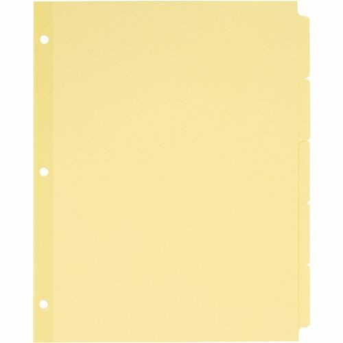 Write and Erase Plain-Tab Paper Dividers, 5-Tab, 11 x 8.5, Buff, 36 Sets