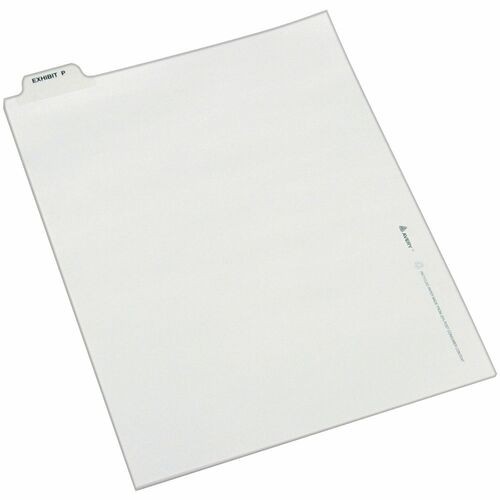 Avery-Style Preprinted Legal Bottom Tab Dividers, 26-Tab, Exhibit P, 11 x 8.5, White, 25/Pack