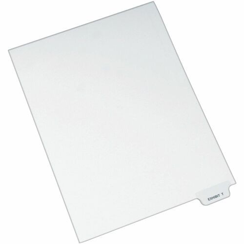 Avery-Style Preprinted Legal Bottom Tab Dividers, 26-Tab, Exhibit T, 11 x 8.5, White, 25/Pack