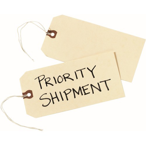 Shipping Tags, No 8 Strung, 6-1/4"x3-1/8", 1000, BX, Manila