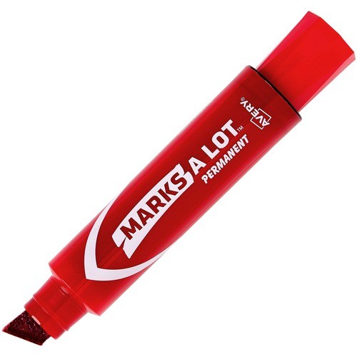 Permanent Markers, Jumbo, Chisel Point, Red