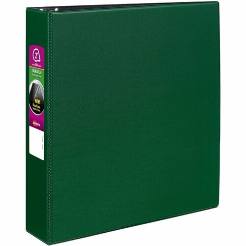 DURABLE NON-VIEW BINDER WITH DURAHINGE AND SLANT RINGS, 3 RINGS, 2" CAPACITY, 11 X 8.5, GREEN