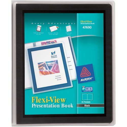 Presentation Books, 24 Pages, 8-1/2"x11", Black Framed Cover