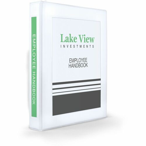 FRAMED VIEW HEAVY-DUTY BINDERS, 3 RINGS, 1" CAPACITY, 11 X 8.5, WHITE