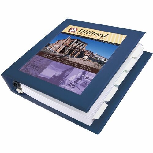 FRAMED VIEW HEAVY-DUTY BINDERS, 3 RINGS, 1.5" CAPACITY, 11 X 8.5, NAVY BLUE