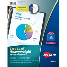 Sheet Protector, Hvyweight, 11"x8-1/2", 25/BX, Clear