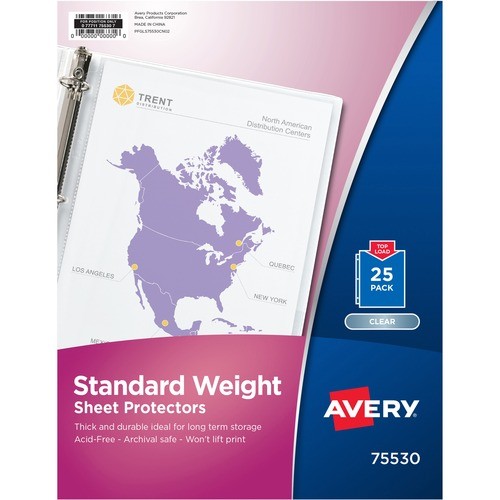 Sheet Protector, Standard-Weight, 8-1/2"x11", 25/PK, Clear