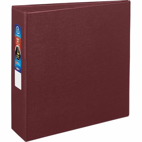 Binder, DuraHinge, 4 Pockets, 3" Cap, 8-1/2"x11", Maroon