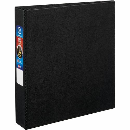 HEAVY-DUTY NON-VIEW BINDER WITH DURAHINGE AND ONE TOUCH EZD RINGS, 3 RINGS, 1.5" CAPACITY, 11 X 8.5, BLACK