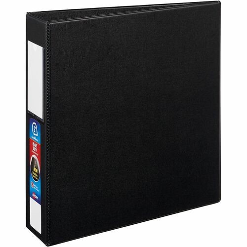 Binder, DuraHinge, w/Label Holder, 2"Cap, 8-1/2"x11", Black