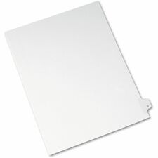 Index Dividers, "Y", Side Tab, 8-1/2"x11", 25PK, White