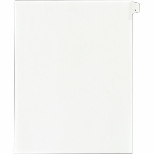 PREPRINTED LEGAL EXHIBIT SIDE TAB INDEX DIVIDERS, ALLSTATE STYLE, 10-TAB, 1, 11 X 8.5, WHITE, 25/PACK