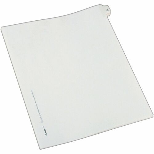 PREPRINTED LEGAL EXHIBIT SIDE TAB INDEX DIVIDERS, ALLSTATE STYLE, 10-TAB, 25, 11 X 8.5, WHITE, 25/PACK