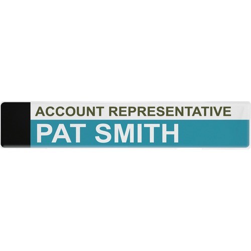 Panel Wall Sign Name Holder, Acrylic, 9 X 2, Clear