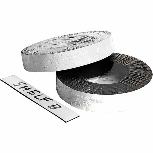 Dry Erase Magnetic Label Tape, 1" x 50 ft, White