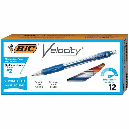 Velocity Original Mechanical Pencil, 0.7 mm, HB (#2), Black Lead, Blue Barrel, Dozen