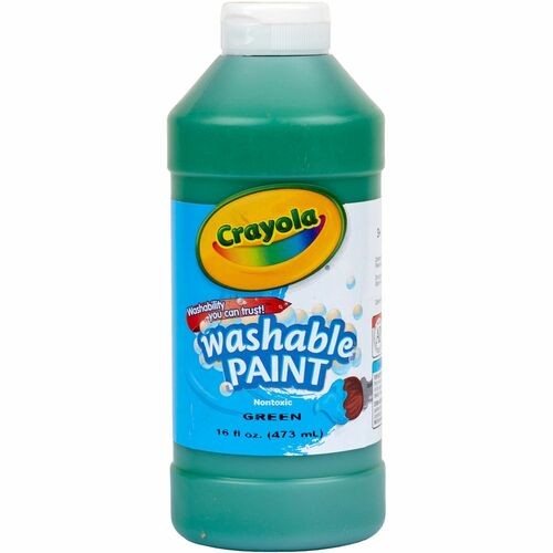Washable Paint, Green, 16 Oz Bottle