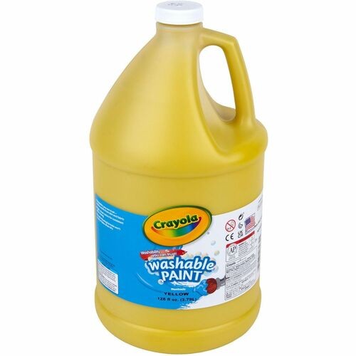 Washable Paint, Yellow, 1 Gal Bottle