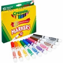 Classic Markers, Water-Based, Broad Tip, 12/ST, Assorted