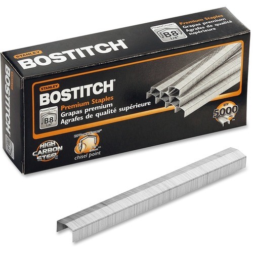 B8 Staples, Chisel Point, Use In B8 Line, 1/2"W, 1/4"L, 5000/BX