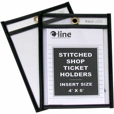 Shop Ticket Holder, Stitched, 4"x6", 25/BX, Clear Vinyl