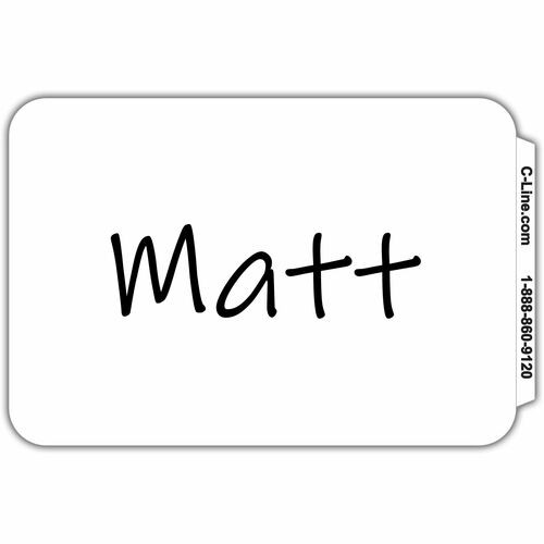 Self-Adhesive Name Badges, 3.5 X 2.25, White, 100/box