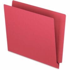 End Tab File Folder, 3/4" Exp., 11 pt., Letter, 100/BX, Red