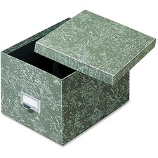 Card File, w/Lid, 1000 Card Capacity, 6"x9", Agate Green