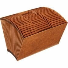 File, 21 Pockets, No Flap, A-Z, 1/3 Cut Tabs, Legal, Brown