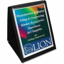 Display Book, Vertical Easel, 8-1/2"x11", Black