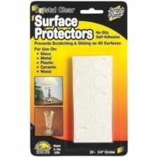 Surface Protectors, Self-Adhesive, No Slip, 3/4", Clear