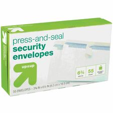 Security Envelopes, Self-Sealing, No 6.7, 55/BX, White