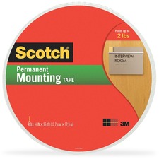 Foam Tape, Double-Sided, 2 lb Capacity, 1/2"x36 Yards