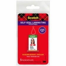 Self-Laminating Luggage Tags, 4-9/16"x2-3/16", 5/PK, Clear