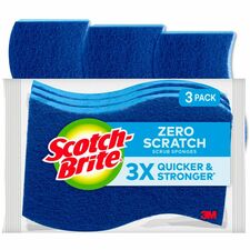 Scrub Sponge, Multipurpose, 4-1/2"x2-3/4", 3/PK, Blue