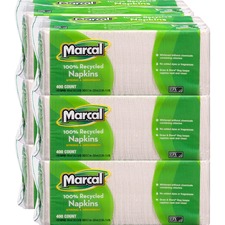 Luncheon Napkin, Single-Ply, 12-1/2"x11-1/4", 400/PK, 6PK/CT, WE